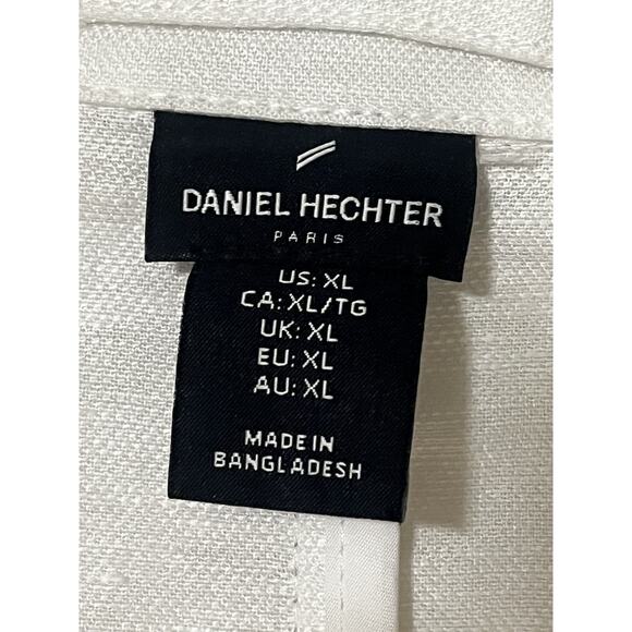 Daniel Hechter White Linen Blend Blazer Mens XL Two Button Casual Sport Coat - Picture 2 of 11